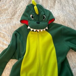 Silver Lilly Dinosaur Costume, One Piece, Green Dinosaur, Size XL